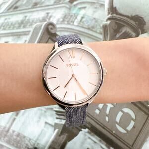 Fossil BQ3364 Suitor Three-Hand Blue Denim Women's Watch